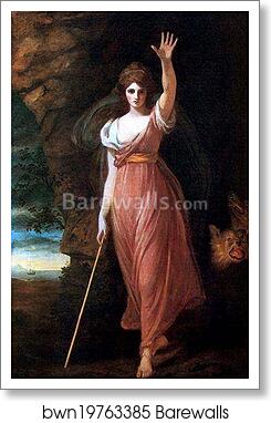 Lady Hamilton as Circe by George Romney, Art Print
