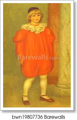 The Clown (Claude Renoir) by Pierre-Auguste Renoir, Art Print
