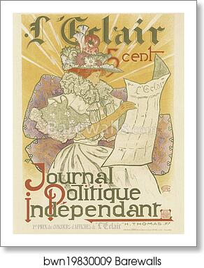 Le journal "l'Éclair" by Henry Atwell Thomas, Art Print