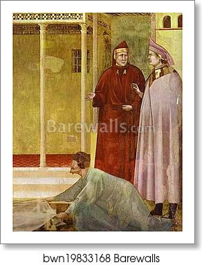 Homage of a Simple Man. Detail by Giotto, Art Print