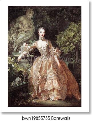Portrait of the Marquise de Pompadour by François Boucher, Art Print Portrait of the Marquise de Pompadour by François Boucher, Art Print