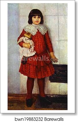 Portrait of the Artist's Daughter, Olya by Vasily Surikov, Art Print Portrait of the Artist's Daughter, Olya by Vasily Surikov, Art Print