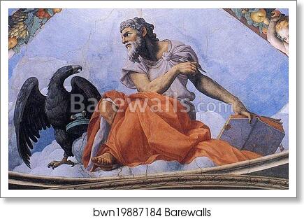 St. John the Evangelist on Patmos by Agnolo Bronzino, Art Print St. John the Evangelist on Patmos by Agnolo Bronzino, Art Print