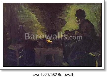 Peasant Woman near the Hearth by Vincent Van Gogh, Art Print Peasant Woman near the Hearth by Vincent Van Gogh, Art Print