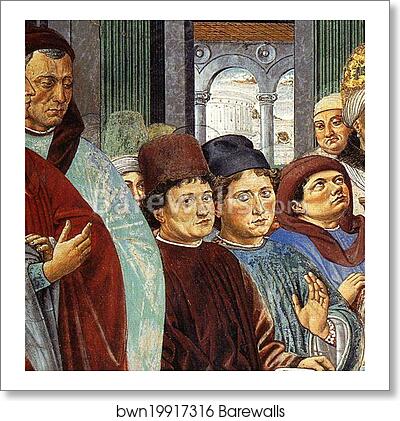 St. Augustine Teaching in Rome. Detail by Benozzo Gozzoli, Art Print St. Augustine Teaching in Rome. Detail by Benozzo Gozzoli, Art Print