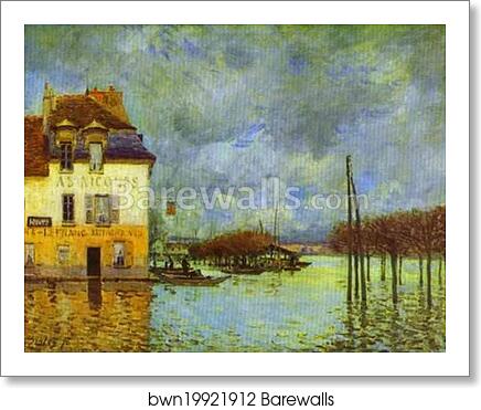 Flood at Port Marly by Alfred Sisley, Art Print