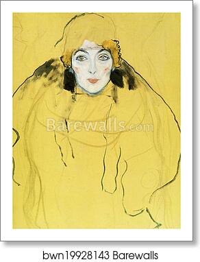 Portrait of a Lady by Gustav Klimt, Art Print
