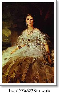 Portrait of Princess Tatyana Alexanrovna Yusupova by Franz Xavier Winterhalter, Art Print