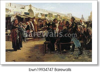 Midday. Study for the painting "Flea market in Moscow" by Vladimir Makovsky, Art Print Midday. Study for the painting "Flea market in Moscow" by Vladimir Makovsky, Art Print