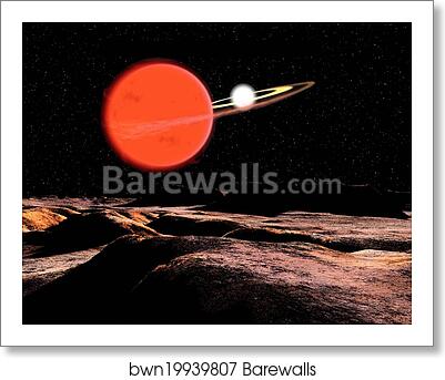 Zeta Piscium is a binary star system consisting of a red giant and a white dwarf by Ron Miller/Stocktrek Images, Art Print Zeta Piscium is a binary star system consisting of a red giant and a white dwarf by Ron Miller/Stocktrek Images, Art Print