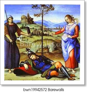 Allegory (The Knight's Dream) by Raphael, Art Print
