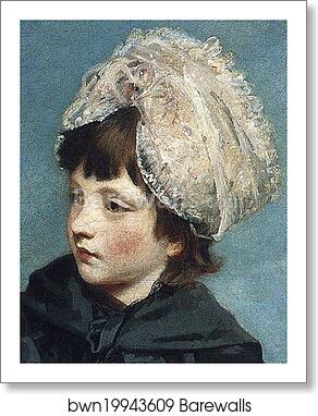 Lady Caroline Howard. Detail by Sir Joshua Reynolds, Art Print