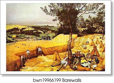 The Corn Harvest (August) by Pieter Bruegel The Elder, Art Print The Corn Harvest (August) by Pieter Bruegel The Elder, Art Print