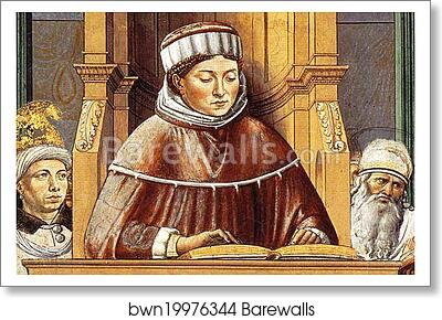 St. Augustine Teaching in Rome. Detail by Benozzo Gozzoli, Art Print St. Augustine Teaching in Rome. Detail by Benozzo Gozzoli, Art Print