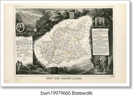 Dépt. des Basses-Alpes (région du sud) by Victor Jules Levasseur, Art Print