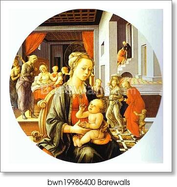 Madonna and Child with Stories of the Life of St. Anne by Fra Filippo Lippi, Art Print Madonna and Child with Stories of the Life of St. Anne by Fra Filippo Lippi, Art Print