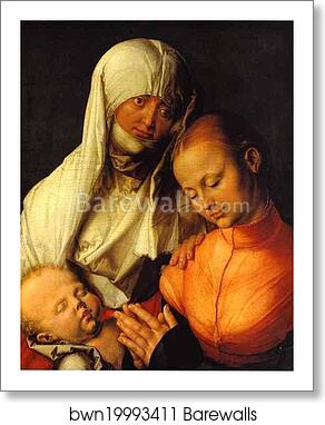 St. Anne with the Virgin and Child by Albrecht Dürer, Art Print