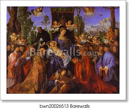 The Altarpiece of the Rose Garlands by Albrecht Dürer, Art Print