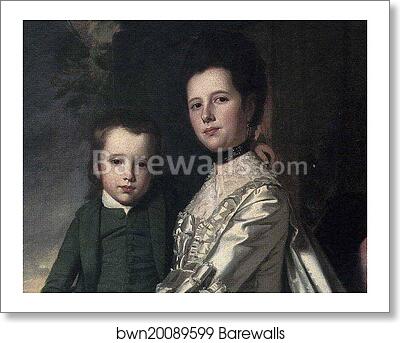 Portrait of a Lady and a Child. Detail by George Romney, Art Print Portrait of a Lady and a Child. Detail by George Romney, Art Print