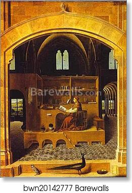 St. Jerome in His Study by Antonello Da Messina, Art Print | Barewalls ...