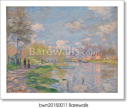 Spring by the Seine by Claude Monet, Art Print