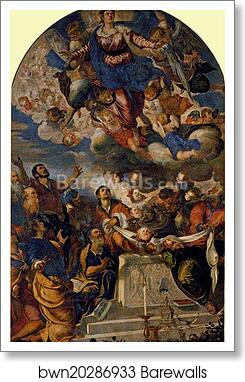 Assumption of the Virgin by Jacopo Robusti, Called Tintoretto, Art Print Assumption of the Virgin by Jacopo Robusti, Called Tintoretto, Art Print
