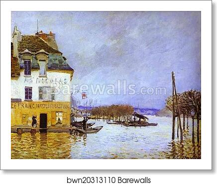 Flood at Port-Marly by Alfred Sisley, Art Print