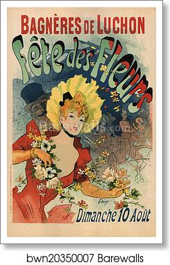 Bagnères de Luchon, Fête des Fleurs by Jules Chéret, Art Print Bagnères de Luchon, Fête des Fleurs by Jules Chéret, Art Print
