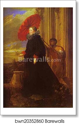 Portrait of Marchesa Elena Grimaldi, wife of Marchese Nicola Cattaneo by Sir Anthony Van Dyck, Art Print Portrait of Marchesa Elena Grimaldi, wife of Marchese Nicola Cattaneo by Sir Anthony Van Dyck, Art Print