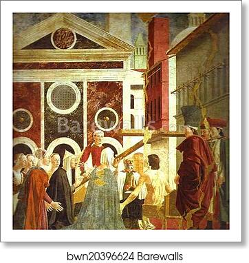 Legend of the True Cross: Discovery and Proof of the True Cross. Detail by Piero Della Francesca, Art Print