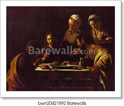 Supper at Emmaus by Caravaggio, Art Print