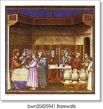 The Wedding Feast at Cana by Giotto, Art Print