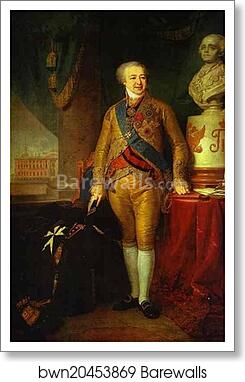 Portrait of Prince A. B. Kurakin by Vladimir Borovikovsky, Art Print