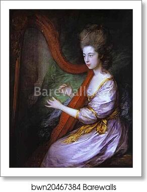 Louisa, Lady Clarges by Thomas Gainsborough, Art Print