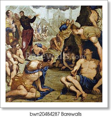 Saint Augustine Healing the Lame. Detail by Jacopo Robusti, Called Tintoretto, Art Print