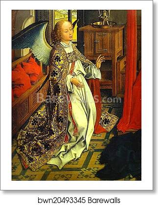 Annunciation Triptych. Detail of the central panel by Rogier Van Der Weyden, Art Print Annunciation Triptych. Detail of the central panel by Rogier Van Der Weyden, Art Print
