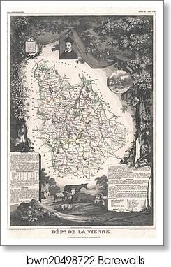 Dept. de la Vienne by Victor Jules Levasseur, Art Print
