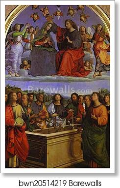 Coronation of the Virgin by Raphael, Art Print