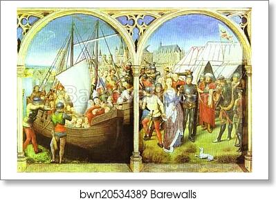 The Martyrdom of St. Ursula's Companions and The Martyrdom of St. Ursula by Hans Memling, Art Print The Martyrdom of St. Ursula's Companions and The Martyrdom of St. Ursula by Hans Memling, Art Print