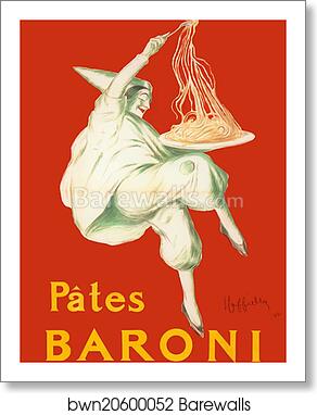 Pâtes Baroni by Leonetto Cappiello, Art Print