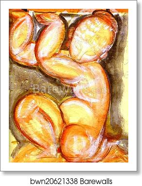 Rose Caryatid (Audace) by Amedeo Modigliani, Art Print