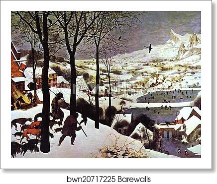 The Hunters in the Snow (January) by Pieter Bruegel The Elder, Art Print The Hunters in the Snow (January) by Pieter Bruegel The Elder, Art Print