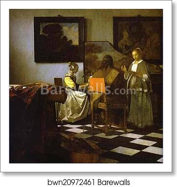 The Concert by Jan Vermeer, Art Print