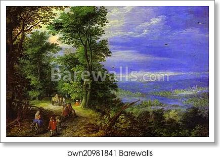 Forest's Edge (Flight into Egypt) by Jan Brueghel The Elder, Art Print