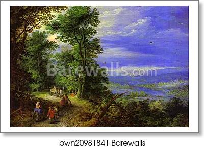 Forest's Edge (Flight into Egypt) by Jan Brueghel The Elder, Art Print Forest's Edge (Flight into Egypt) by Jan Brueghel The Elder, Art Print