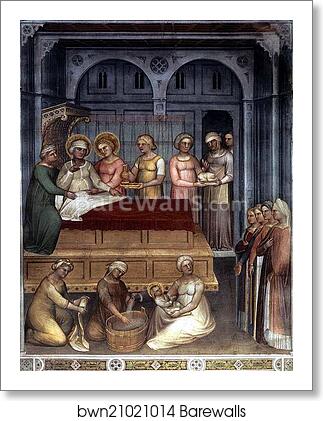 The Birth of John the Baptist by Giusto De’ Menabuoi, Art Print The Birth of John the Baptist by Giusto De’ Menabuoi, Art Print