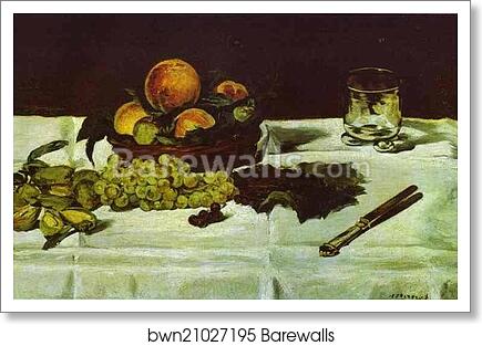 Still Life: Fruit on a Table by Edouard Manet, Art Print
