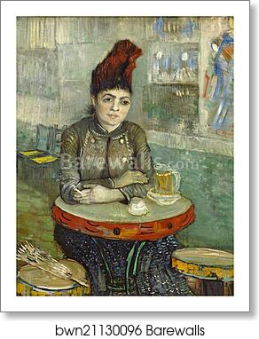 In the café: Agostina Segatori in Le tambourin by Vincent Van Gogh, Art Print