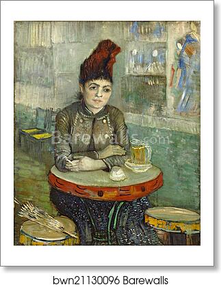 In the café: Agostina Segatori in Le tambourin by Vincent Van Gogh, Art Print In the café: Agostina Segatori in Le tambourin by Vincent Van Gogh, Art Print