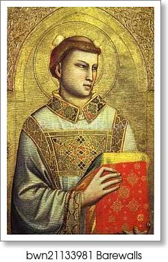 St. Stephen by Giotto, Art Print